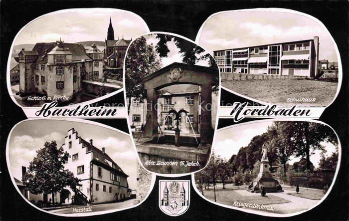 Hardheim Nordbaden Odenwald BW Schloss Kirche Schulhaus Marstall Alter Brunnen 1