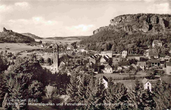 Gerolstein Rheinland-Pfalz Panorama Munterley und Auberg Stadt der Mineralquelle
