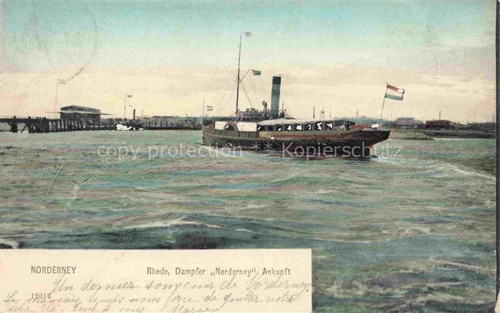 NORDERNEY Nordseebad Rhede Dampfer Norderney Ankunft