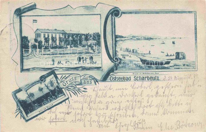 SCHARBEUTZ Ostseebad Kuestenpanorama Strand Villa am Strand Hotel Deutsche Reich