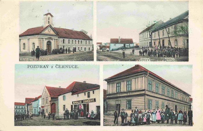 Cernuc Kralupy nad Vltavou CZ Motive Ortszentrum Kirche Schule