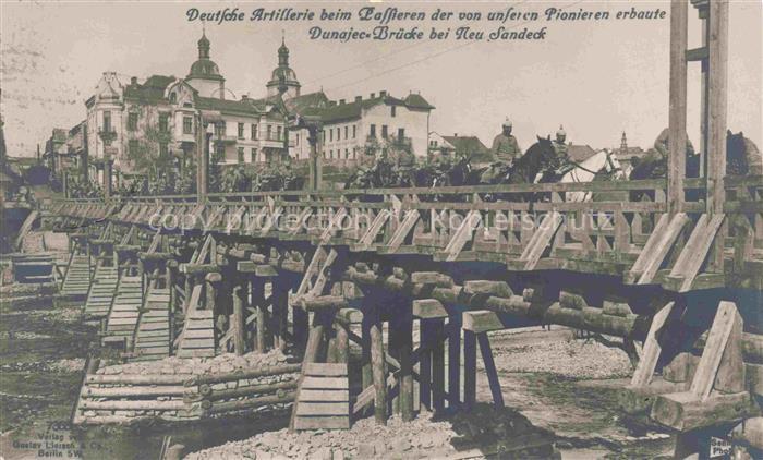 Neu Sandeck Neu Sandez NOWY SACZ PL Deutsche Artillerie beim Passieren der Dunaj