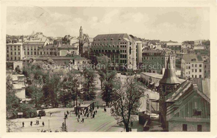 PLAUEN  Vogtland Blick auf den Postplatz