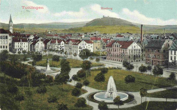 TUTTLINGEN Stadtpanorama Park Blick zum Honberg