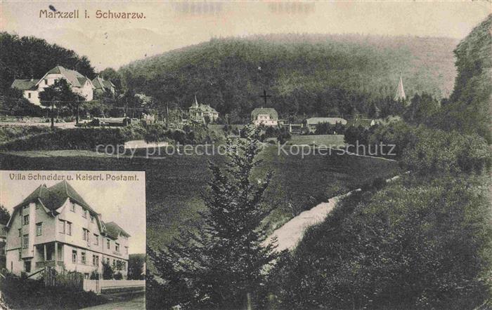 Marxzell Karlsruhe BW Panorama Villa Schneider Kaiserliches Postamt