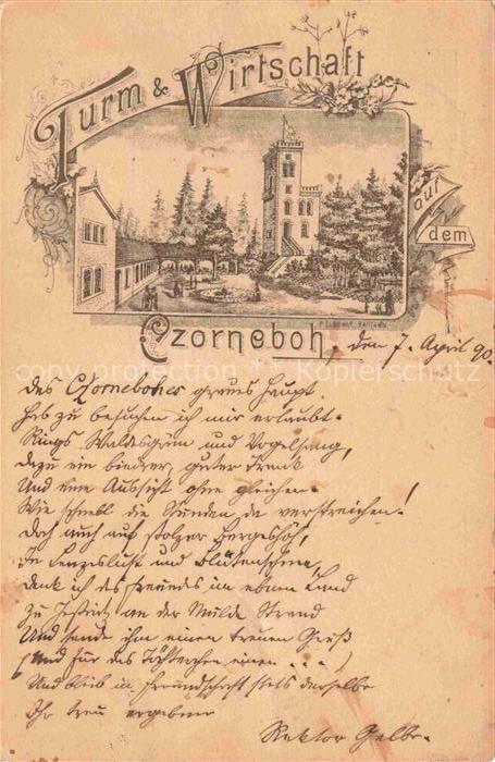 Cunewalde Bautzen Sachsen Turm Wirtschaft auf dem Czorneboh Deutsche Reichspost