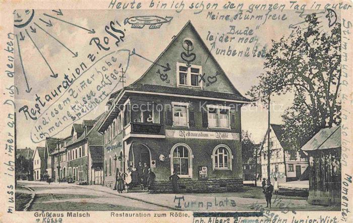 Malsch Ettlingen Karlsruhe BW Restauration zum Roessle