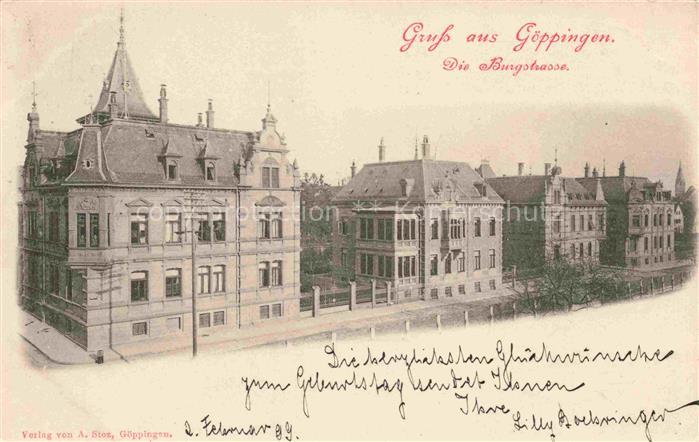 GoePPINGEN BW Haeuserpartie an der Burgstrasse