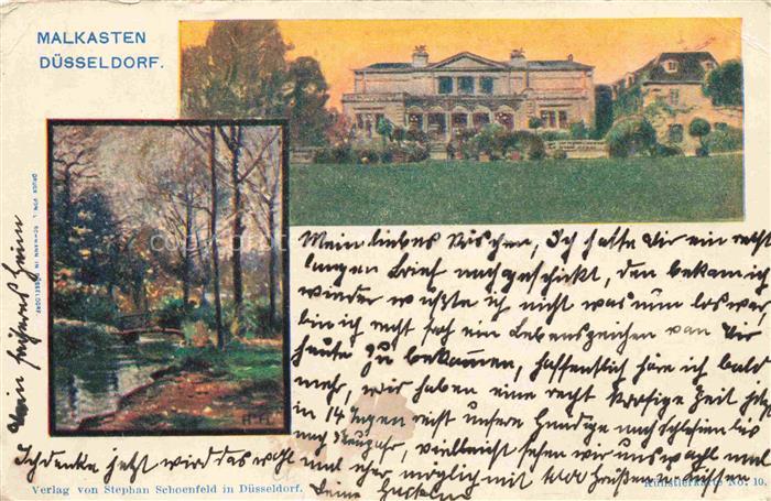 DuessELDORF  CITY Malkastenpark Kuenstlerverein Malkasten Kuenstlerkarte