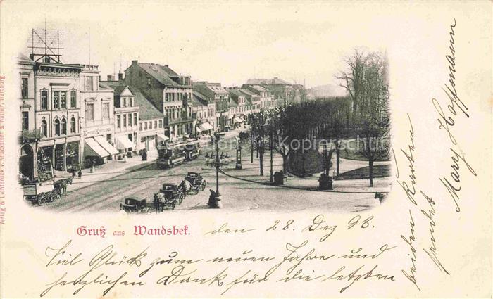 Wandsbek HAMBURG Motiv im Stadtzentrum Strassenbahn