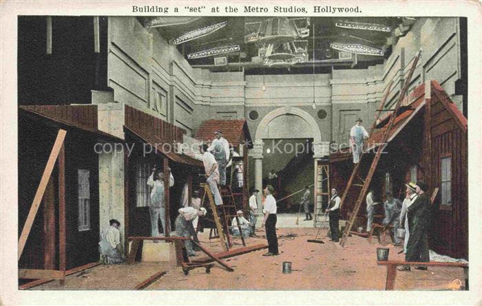 HOLLYWOOD Los Angeles California USA Building a set at the Metro Studios