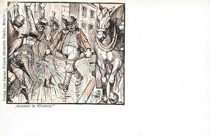 MueNCHEN  Bayern Sommer in Muenchen Kuenstlerkarte