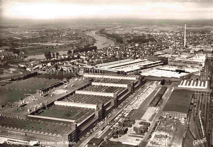 RuessELSHEIM Main Stadtpanorama mit Opel-Werken