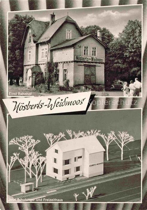 Noesberts-Weidmoos Grebenhain Vogelsbergkreis Hessen Einst Bahnhof Schulungs- un