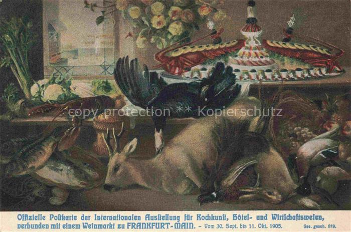 FRANKFURT AM MAIN Internationale Ausstellung fuer Kochkunst Hotel- und Wirtschaf