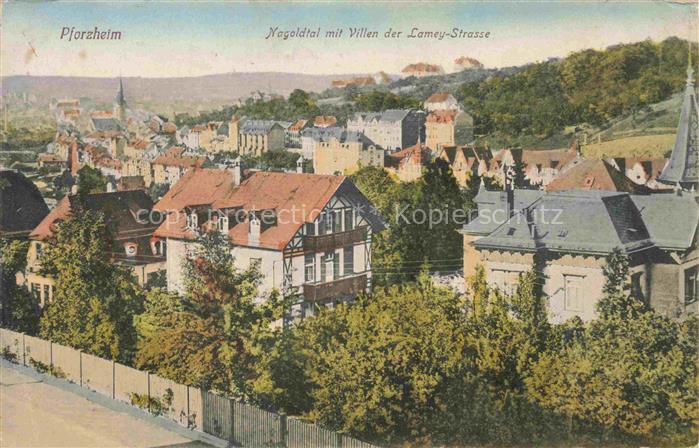 PFORZHEIM BW Nagoldtal mit Villen der Lamey-Strasse