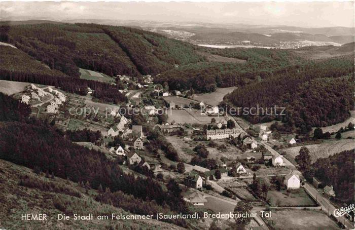 Hemer NRW Panorama Stadt am Felsenmeer Bredenbrucher Tal