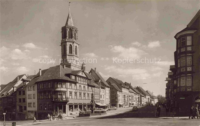Rottweil Neckar Motiv im Stadtzentrum Kirchturm