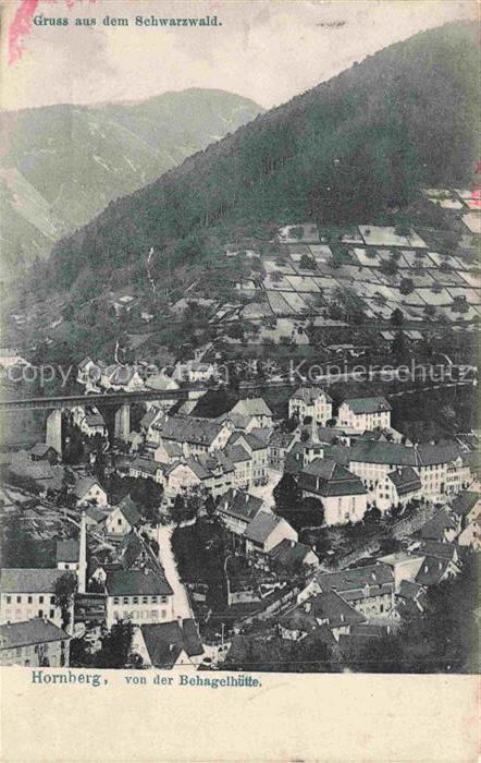 Hornberg  Schwarzwald BW Panorama Blick von der Behagelhuette