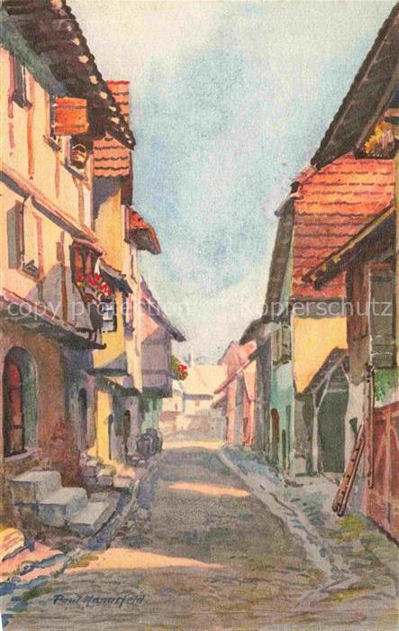 MANNSFELD Paul Kuenstlerkarte Eguisheim Nr. 405
