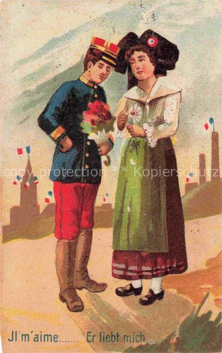 Trachten Alsace Litho Soldat