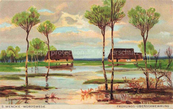 WENCKE S. Worpswede Fruehlings ueberschwemmung
