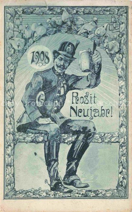 Neujahr Annee New Year Bier Soldat