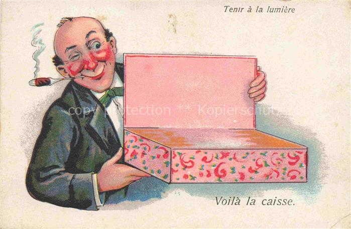 Zigarren Zigarette Cigar Litho Tenir a la lumiere