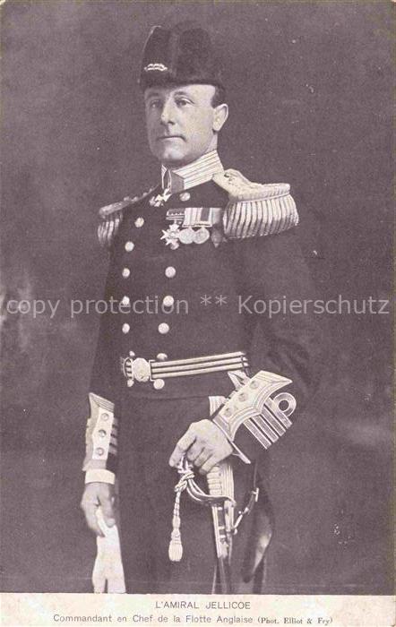 Militaria France L'Amiral Jellicoe Commandant Chef Flotte Anglaise