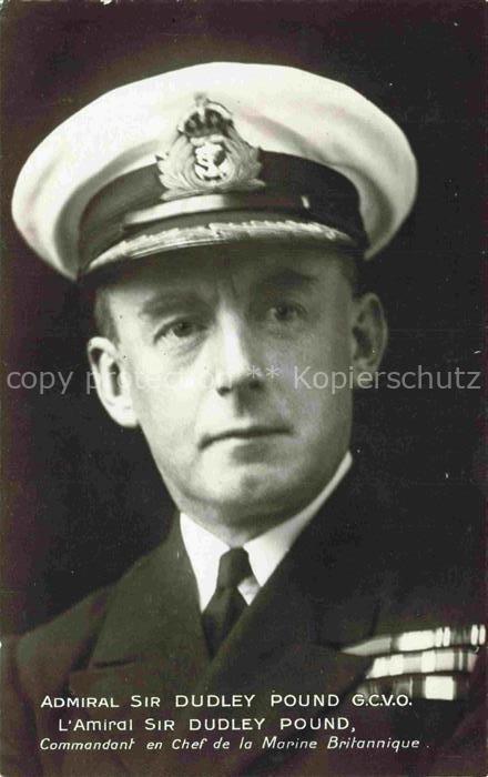Marine  Warships UK Admiral Sir Dudley Pound Commandant Chef