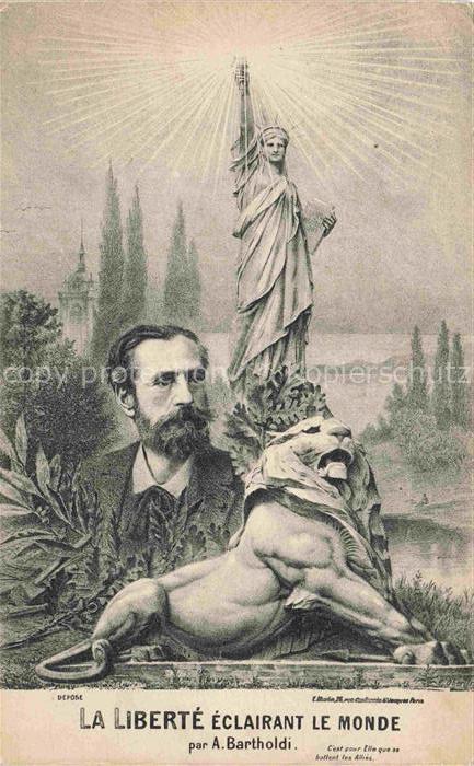 BARTHOLDI Frederic-Auguste (1834-1904) Skulpturen La Liberte Eclairant le Monde