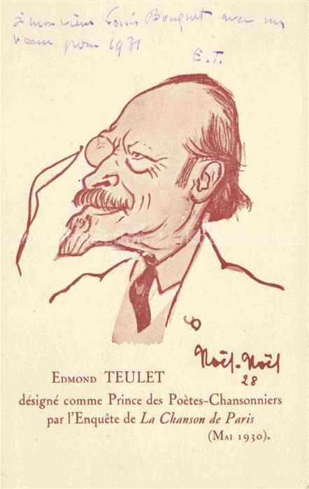 Writer Schriftsteller Ecrivain Escritor Scrittore-- Edmon Teulet la Chanson de P