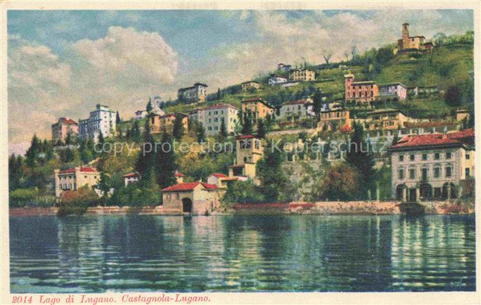 BENDER Paul Kuenstlerkarte Lago di Lugano Castagnola Zollikon Zuerich