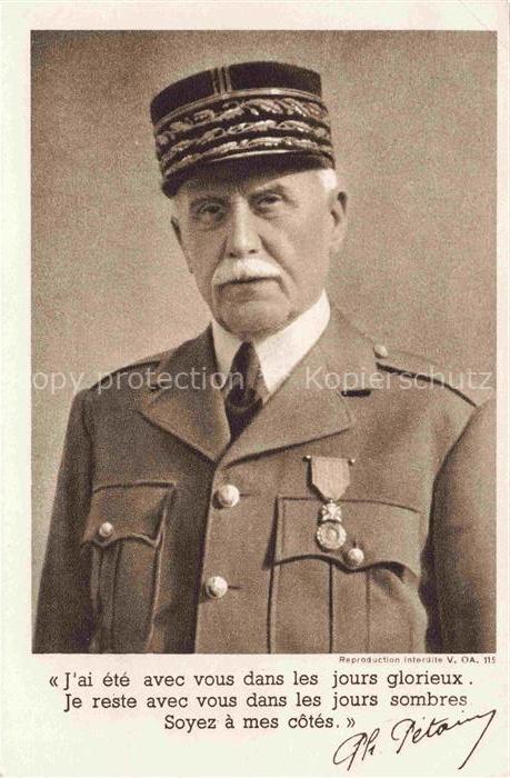 PETAIN Philippe Militaria France Secours National