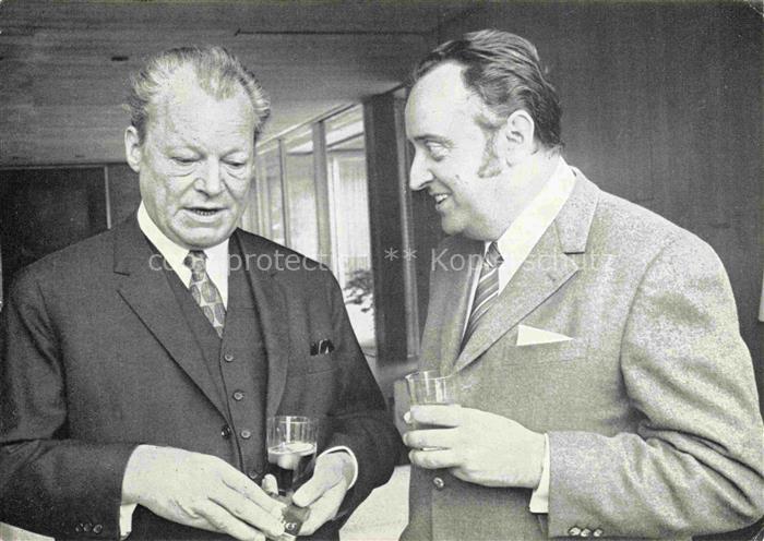 BRANDT Willy (1913-1992) Politik Deutschland SPD Mit freundlicher Empfelung