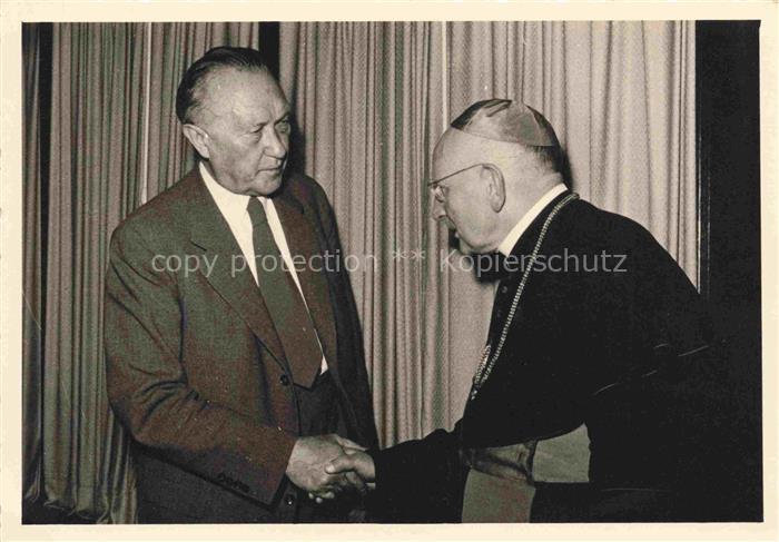 ADENAUER Konrad (1876-1967) Politik Deutschland CDU Papst Pope Paepste