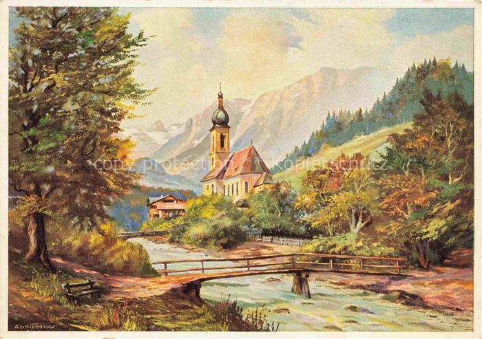 GATERMANN K. Kuenstlerkarte Nr. 2220 Emil Koehn Ramsau bei Berchtesgaden