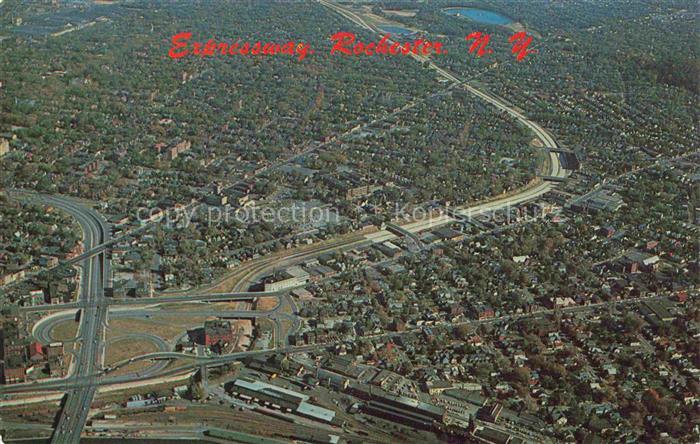 Rochester New York USA Expressway aerial view