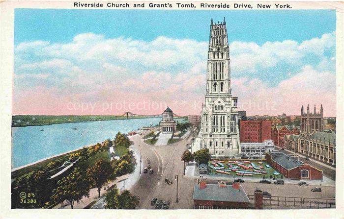 NEW YORK City USA Riverside Church and Grant's Tomb Riverside Drive