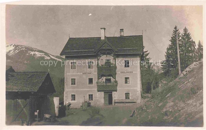 Birnbaum Lesachtal Kaernten AT Gasthaus Edelweis Wiener Kunstwerkstaette Nr. 612