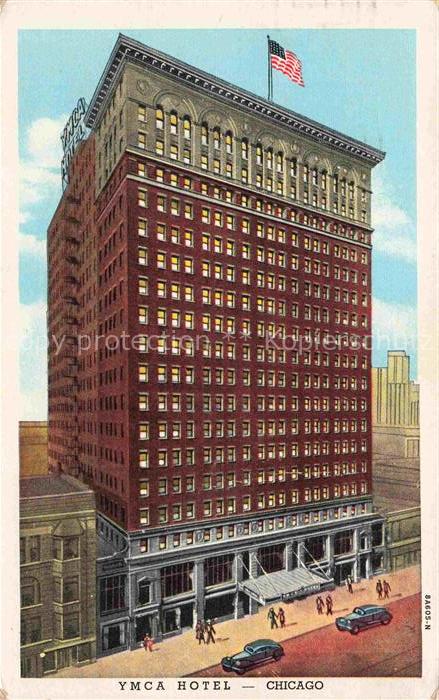 CHICAGO  Illinois USA YMCA Hotel Illustration
