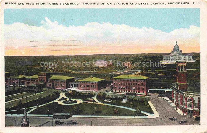 Providence  Rhode Island USA Bird's eye view from Turks Headbuilding showing Uni