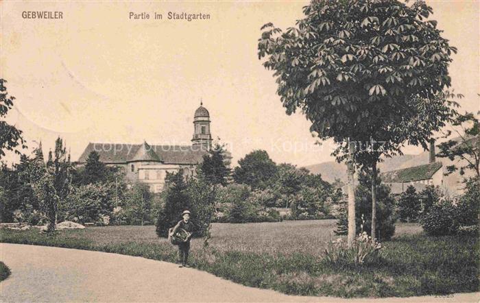 Gebweiler Guebwiler 68 Haut-Rhin Alsace Partie im Stadtgarten