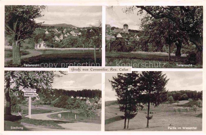 Conweiler Straubenhardt Enzkreis BW Teilansichten Siedlung Partie im Wiesental L