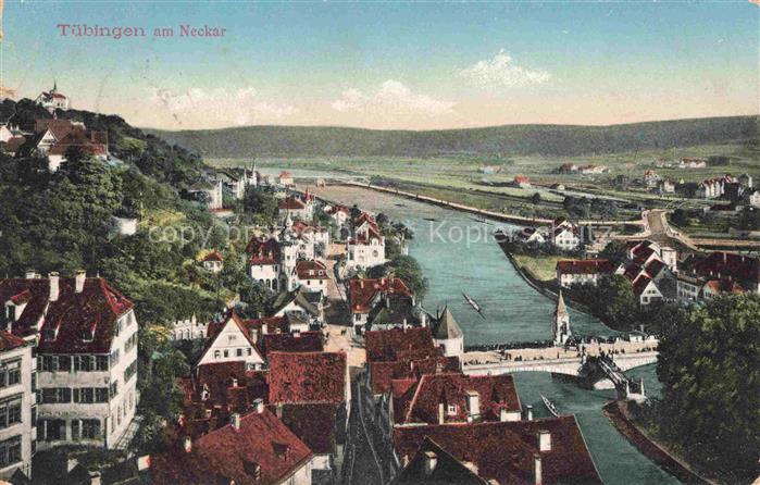 TueBINGEN BW Panorama Blick ueber den Neckar