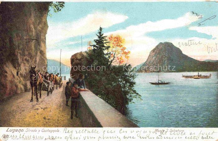 LUGANO Lago di Lugano TI Strada a Castagnola