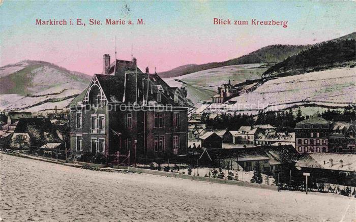 Markirch Ste-Marie-aux-Mines 68 Haut-Rhin Panorama Blick vom Kreuzberg