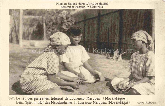 Lourenco-Marques Laurenzo-Marques Mosambique Le jeu des pierrettes Internat Miss