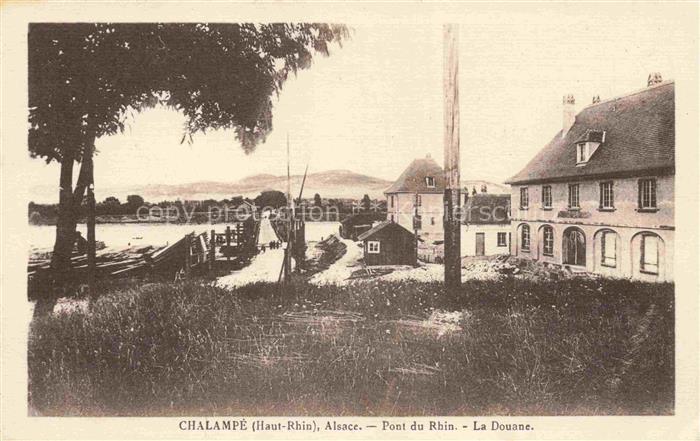 Chalampe Eichwald Mulhouse 68 Haut-Rhin Pont du Rhin la douane