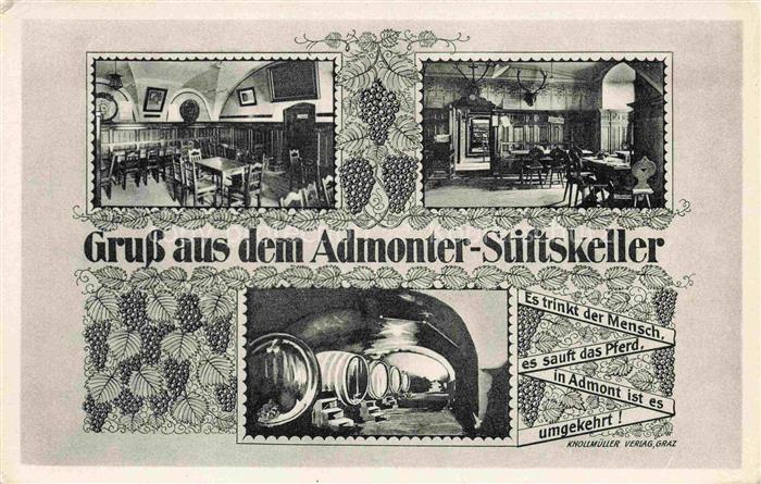 Admont Steiermark AT Stiftskeller Gasthaus Restaurant Weinkeller